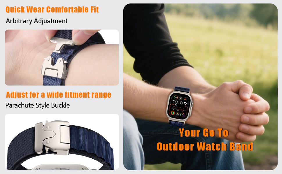 Wholesale Nylon Watch Bands for Apple Watch Series 10 46mm 42mm Series 9 8 7 45mm 41mm SE Ultra 2 Soft Woven Loop Strap
