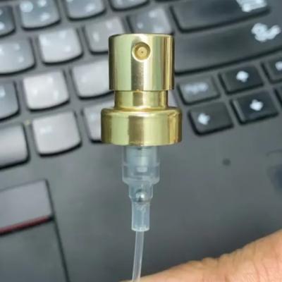 Fine Mist Perfume Pump Sprayer 0.10cc Aluminum Silver