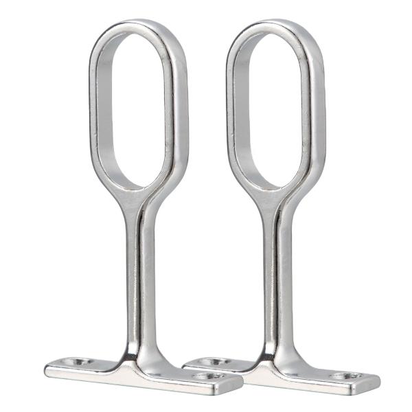 Nickel Plated Oval Wardrobe Clothes Hanging Rail Support Bracket for Closet Pipe