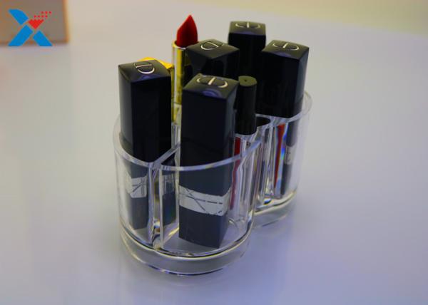 Makeup Organizer Acrylic Box , Clear Acrylic Lipstick Organizer For Brushes / Skincare