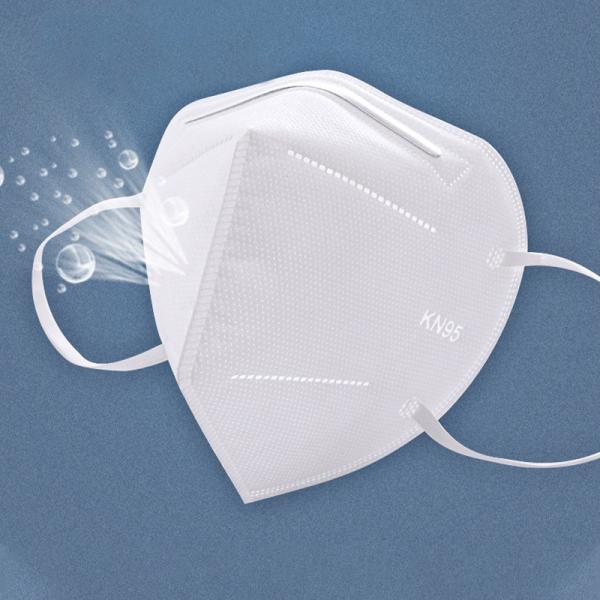 White Foldable KN95 Mask , Earloop Style KN95 Civil Mask Fluid Resistant