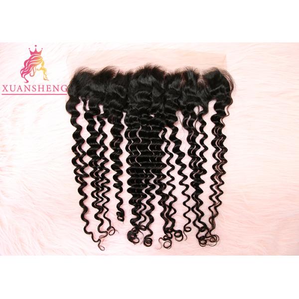 Unprocessed Virgin 13x4 Lace Frontal  Malaysian Curly Human Hair No Tangle