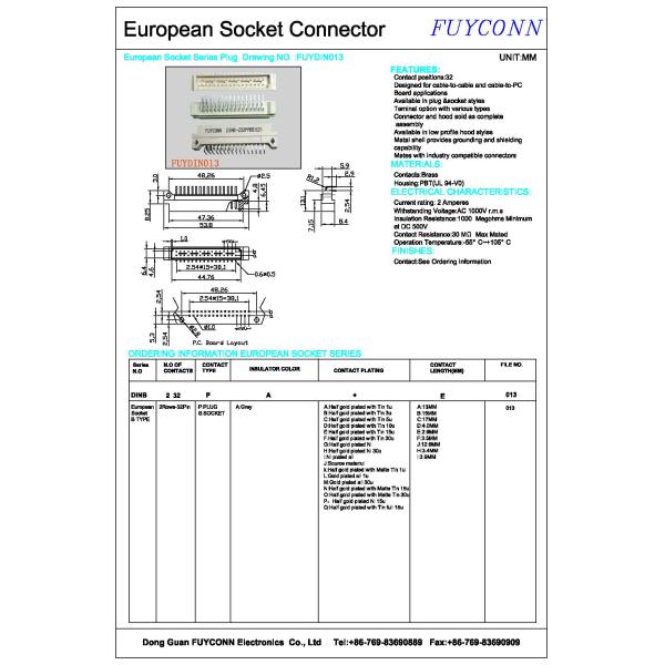 2 тип соединитель Pin Eurocard мужской прямоугольный b строк 32 DIN 41612