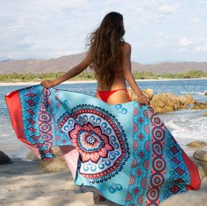 wholesale Sand Free printed custom microfiber Beach Towel