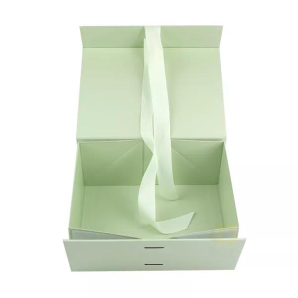 Luxury Foldable Gift Box With Ribbon , Paper Birthday Gift Box