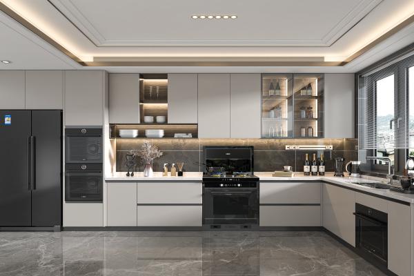 Modular Kitchen Cabinet with Drawer Basket for Residence Hotel