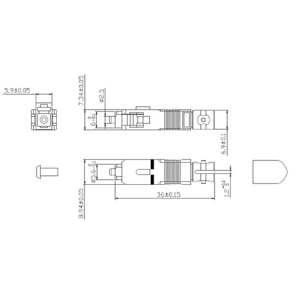 Мужчина СК/ПК к переходник переноса оптическому волокну СТ/ПК женский с портом СТ металла