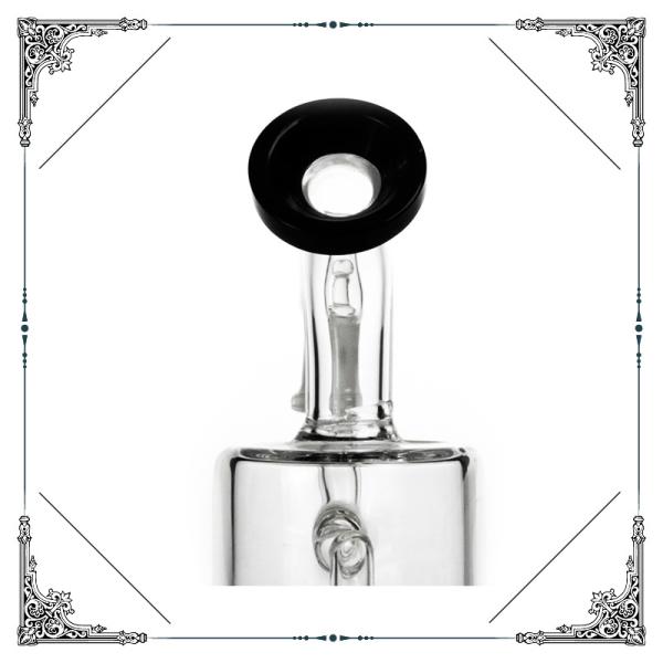 6 Inches 4 Slit Perc Mini Smoking Water Pipes Black Mouth And Black Base