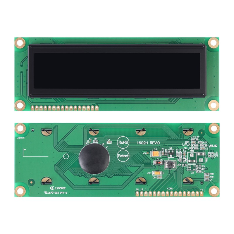 OLED1602H Black Film, 16×2 Character LCD Module,WS0010 Controller, Parallel Port Interface, 99x24mm View Size,Working Temperature -40+80 Display