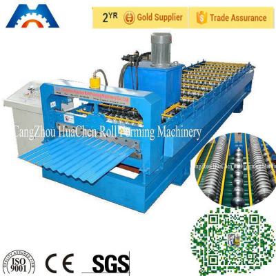 Steel Silo PPGI Corrugated Roll Forming Machine For 0.7mm Roof Sheet