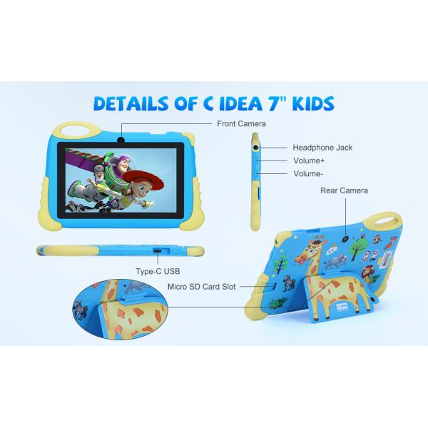 C Idea 7 дюймовый Android планшет для 3-7 лет расширить 512GB планшет Kidspad с чехлом CM92
