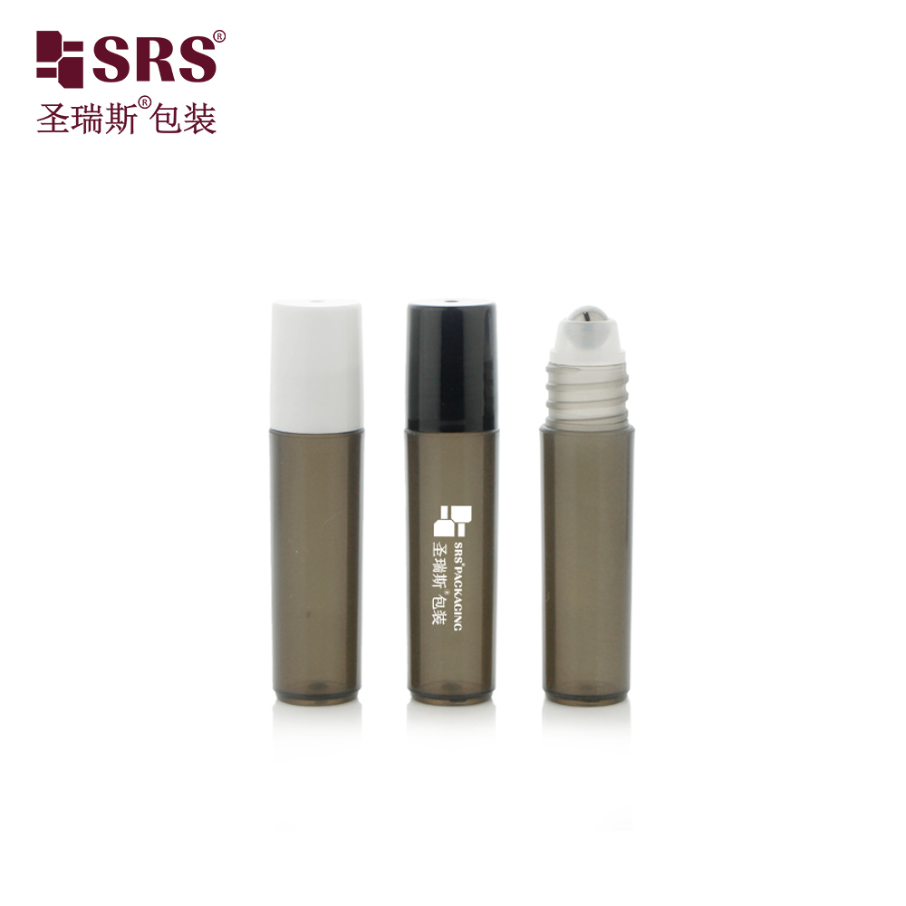 Plastic Roll On Bottle 5 ML Empty Container with Steel Ball Roller and Plastic
