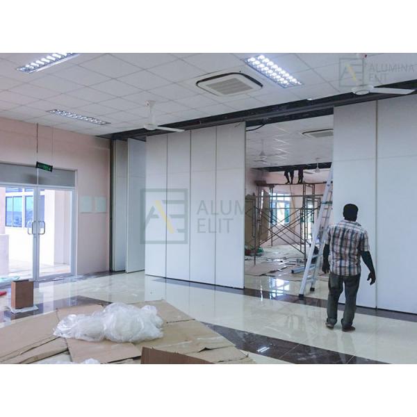 Commercial Movable Walls with 68mm-105mm Thickness 304 Stainless Steel Rollers and 56dB Sound Insulation