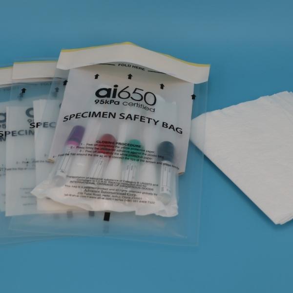AI650 95kPa Biohazard Transport Bags 330mm x 170mm
