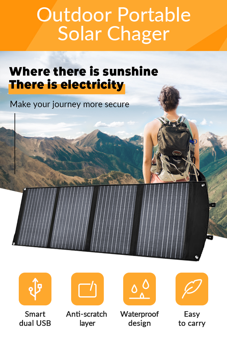 Monocrystalline Pv панель солнечных батарей складчатости 120 ватт для туриста Rv Van