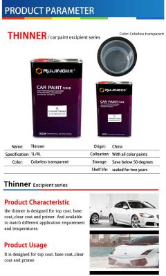 Normal Automotive Paint Thinner ISO9001 Transparent Coating Lacquer