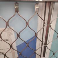 Malha de Cabo de Aço Inoxidável 2mm Furo Diamante com Virola para Cerca de Zoológico