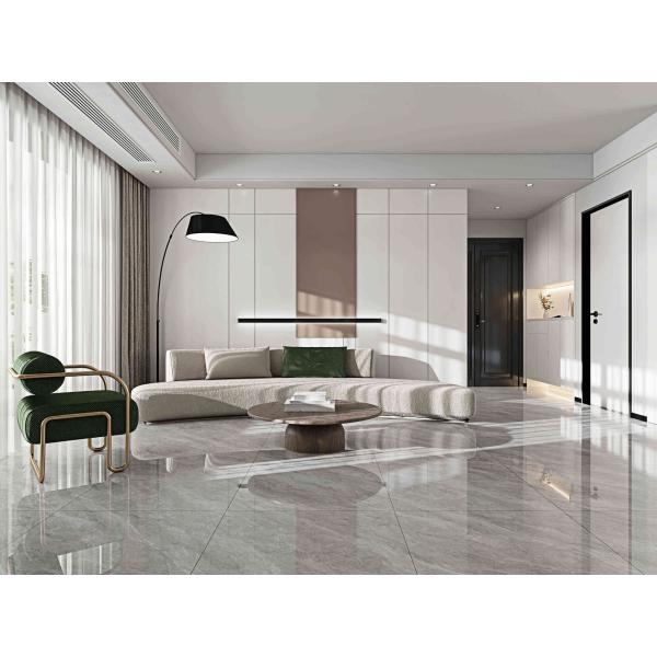 Gray Polished Glazed Porcelain Tiles 800x800mm for Indoor Floors