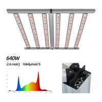 640W LED Grow Light Serre à haute intensité Commercial Full Spectrum Dimmable LM281B 6 Bar pour la culture à l'intérieur