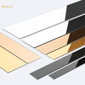 Rose Color Coated SS304 Polished Stainless Steel Tile Trim with 2438mm Length