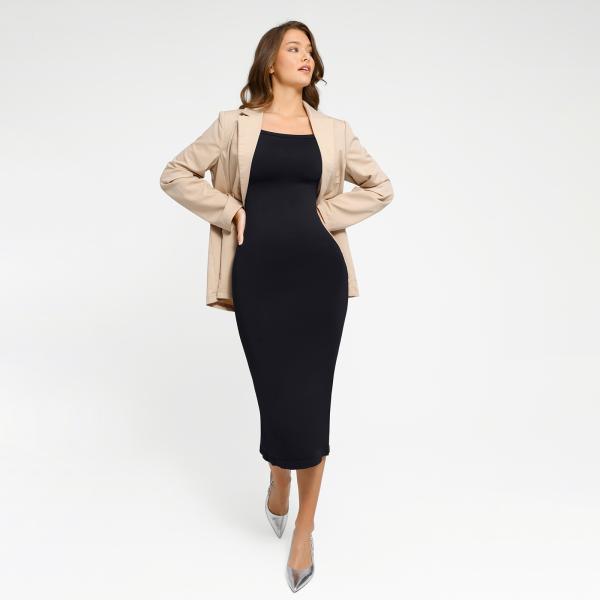 2023 Дизайн Женщины Без швов Шейпвейер Midi Бодикон Платье Шейпер для женщин Секси