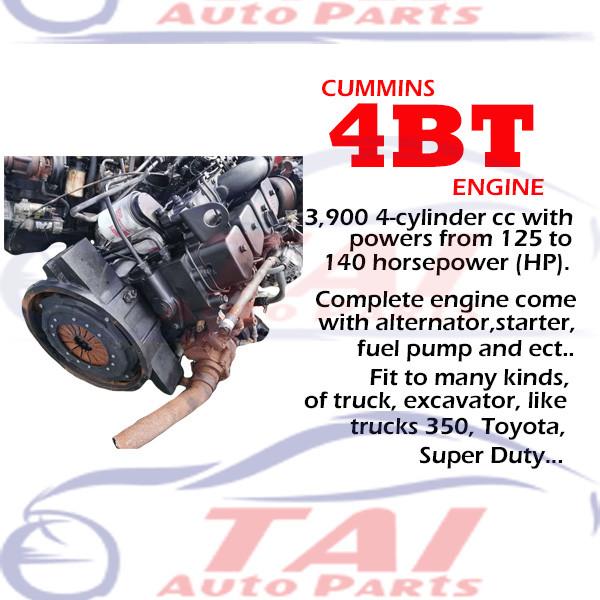 4BT 3.9L Motor de camião completo para máquinas de engenharia de camiões Cummins