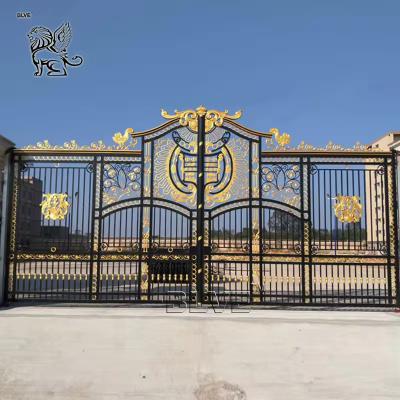 Cast Iron Gate Wrought Iron Gate Villa Luxury Double Door Modern Design Outdoor Large