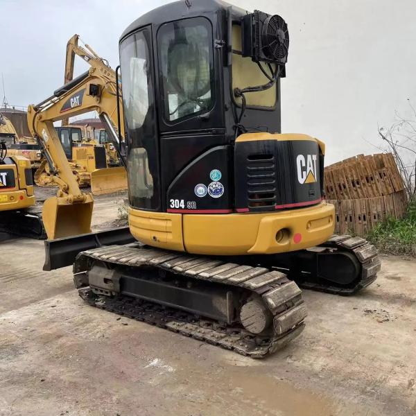 4 Ton Mini Caterpillar 304C Used CAT Steel Tracked Excavators Engineering Diggers