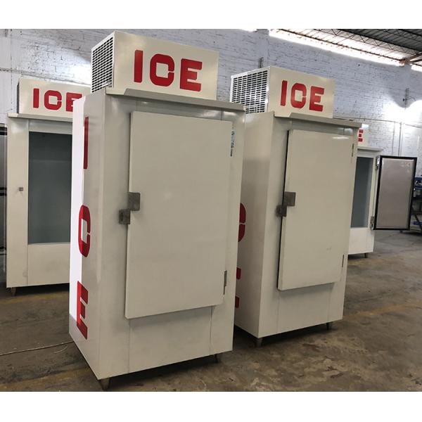 Outdoor Merchandiser Ice Storage Fridge Commercial Solid Door Ice Freezer