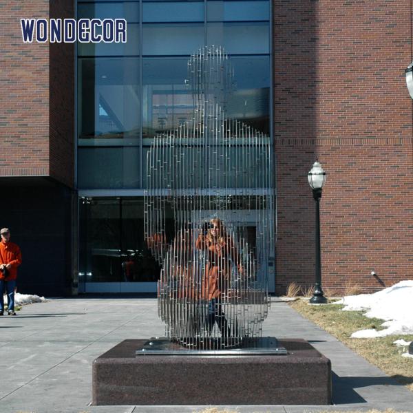 150cm выкованная скульптура металла исчезая современная диаграмма скульптура