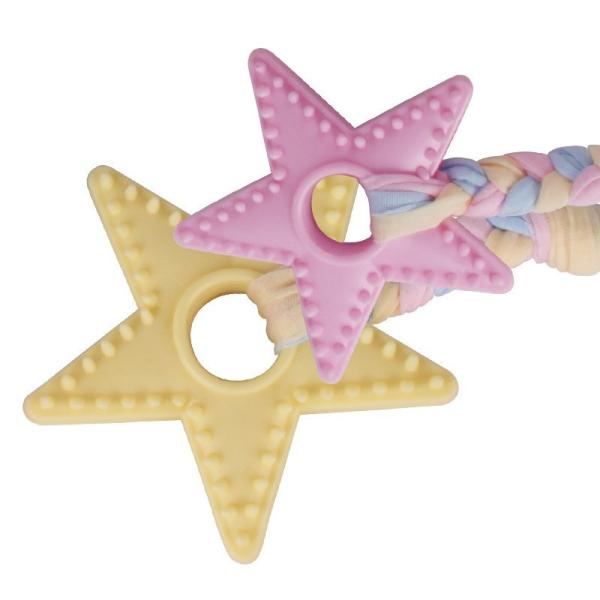 Зуба моляра тренировки укуса игрушки звезды любимца веревочки хлопка Chewers TPR игрушка устойчивого очищая