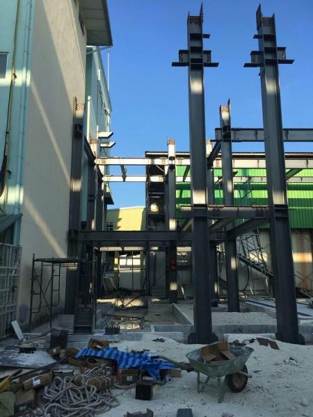 Maldive Power House Building Steel Frame With 3 - Layers Epoxy Painting