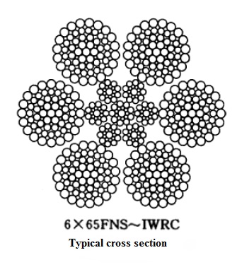 Стренга 6 6x61N, оффшорная причаливая веревочка GB/T 33364-2016 стального провода 6x91N