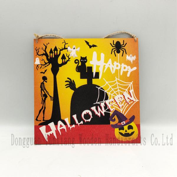 Halloween Wooden Decoration Hanging Sign Ghost Festival Scene Decoration Christmas Party Ornaments Pendant