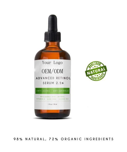60ml Organic Retinol Serum 2.5% With Hyaluronic Acid & Vitamin E For Face