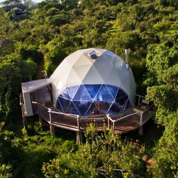 Half Sphere Feira Comercial Catering Refeição Geodésica Cúpula Tenda Com Quadro de Aço PVC Cobertura