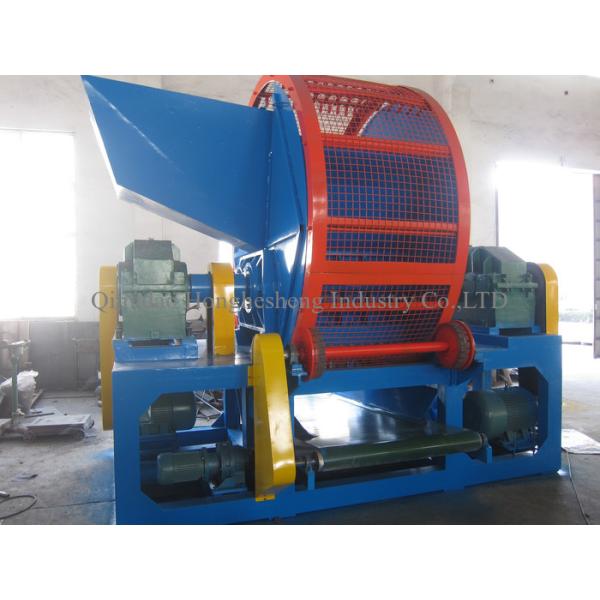 Automatic Used Car Tyre Shredding Machine Double Shaft Plastic Waste Tire Shredder