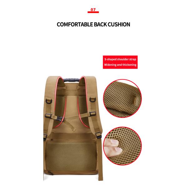 56-77 литров Винтажный холст Ноутбук рюкзак Хаки цвет водонепроницаемость