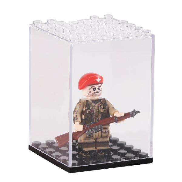 Plastic transparent model display box storage box dust cover toy for building blocks mini figures