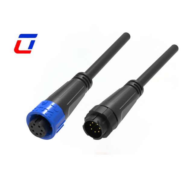 7 Phase Cable Connector Male To Female M16 Waterproof Quick Lock Connector