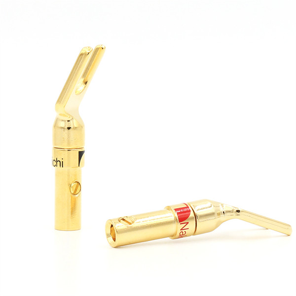 Золото Multiscene Nakamichi покрыло цвет лопаты штепсельных вилок банана y серебряный