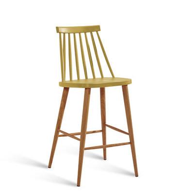 Simple Windsor chair solid wood dining chair family creative leisure chair dining room stool Nordic negotiating chair