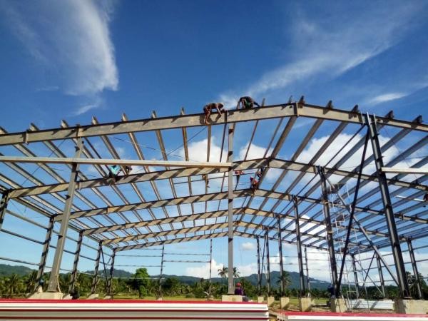 Quick Installed Large Span Industrial Steel Buildings Customized Size