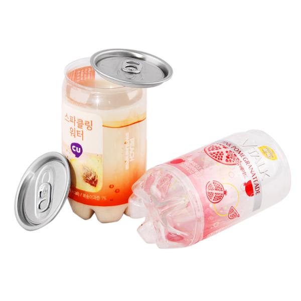 Напиток соды прозрачной пластмассы может 350ml с алюминиевой крышкой