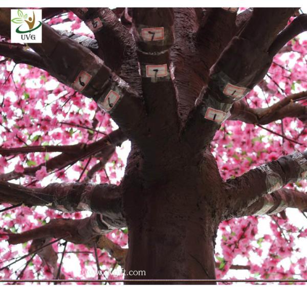 UVG 10 foot pink peach blossom artificial trees indoor for cheap wedding decorations CHR160