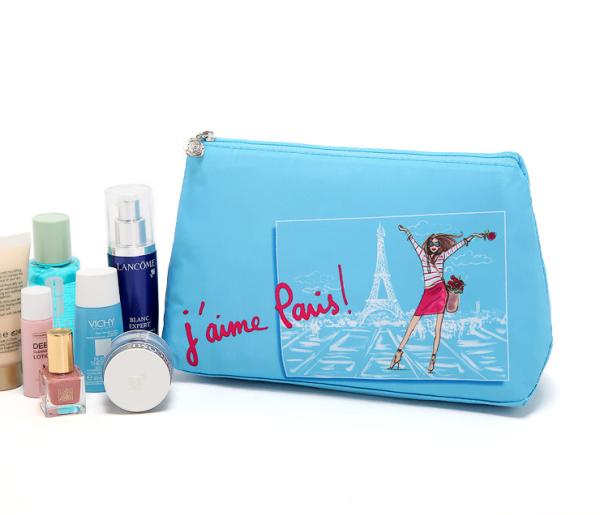 Custom Make Up toiletry promotional fashion elegant cosmetic makeup bag for lady