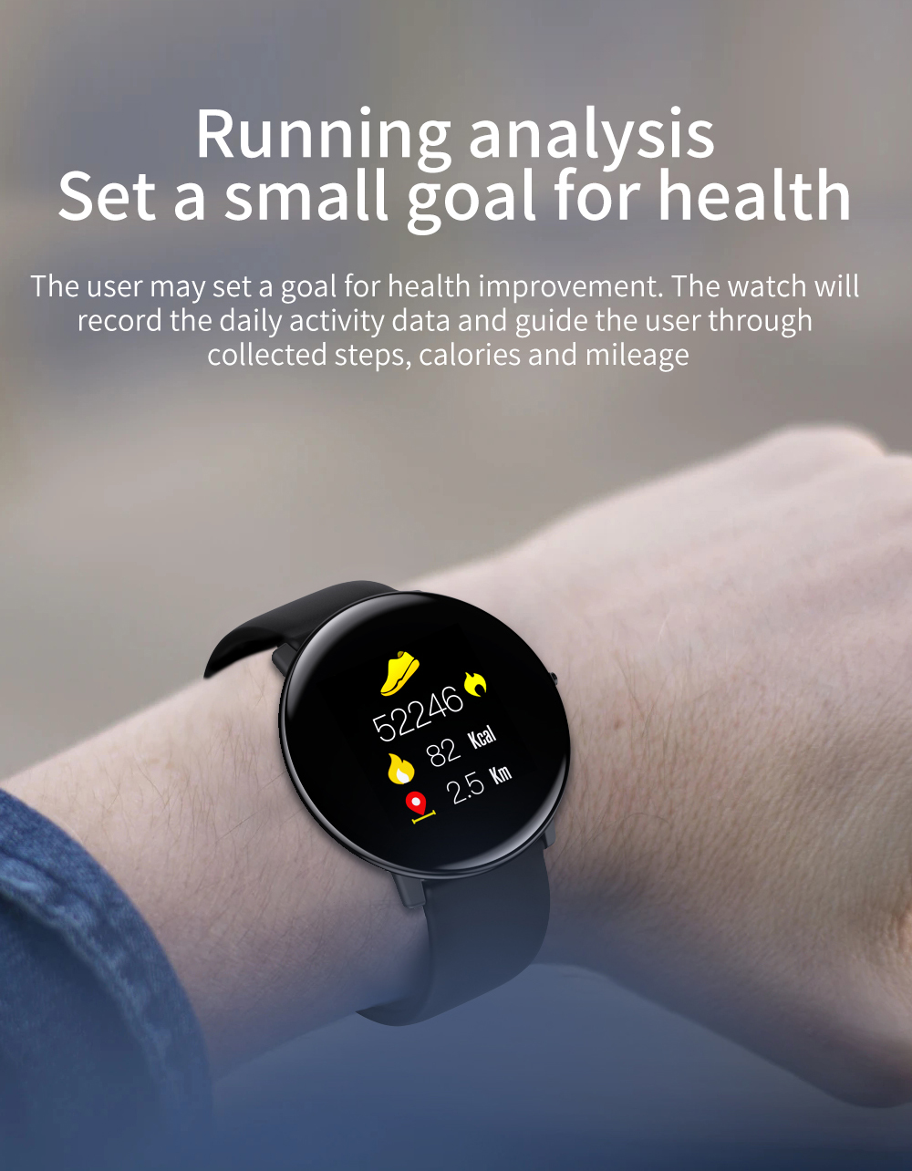 1,3 Smartwatch температуры тела отслежывателя HS6620D деятельности при тарифа сердца дюйма DM18