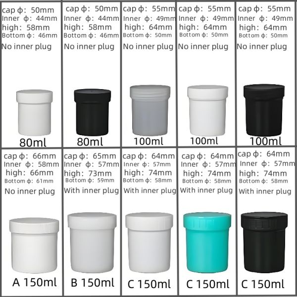 150ML~1L large mouth chemical plastic bottle 250G paint ink solder paste can