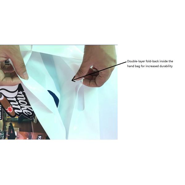 Custom HDPE / LDPE Die Cut Shopping Bags Custom Plastic Retail Bags With Own Logo