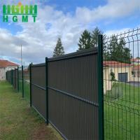 Sécurité du filet de câble en acier en bordure de route en poudre verte revêtue de panneau de clôture pliable 3D résistant à la rouille